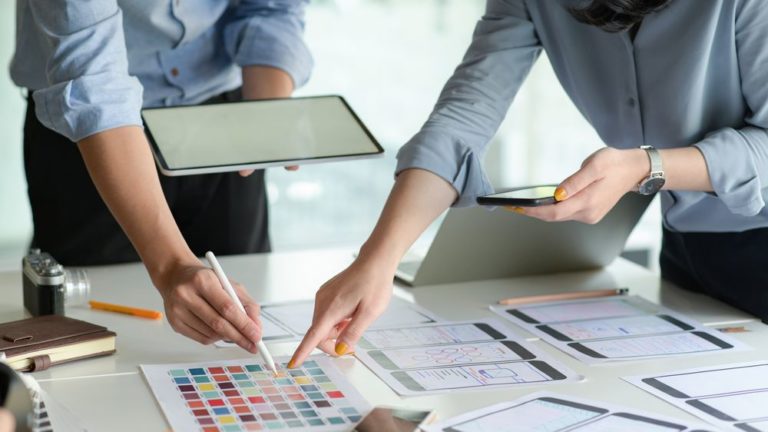 Notebook and planning notes for building a therapy practice website